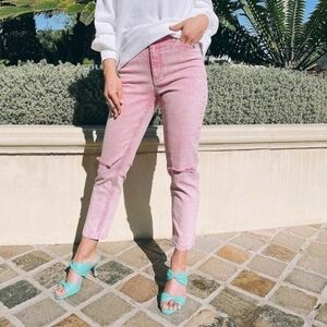 Candace Cameron Bure Straight Leg Color Jeans Rose Quartz A480583 Size 20W